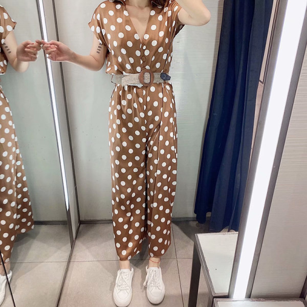 Salopeta lunga cu centura maro