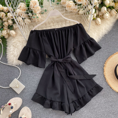 Μοντέρνες γυναικείες ολόσωμες φόρμες με λαιμόκοψη και μανίκια λωτού