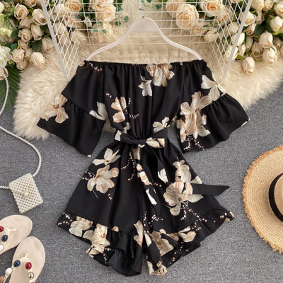 Μοντέρνες γυναικείες ολόσωμες φόρμες με λαιμόκοψη και μανίκια λωτού