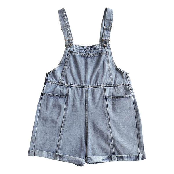 Salopeta de dama scurta din denim cu buzunare in patru culori