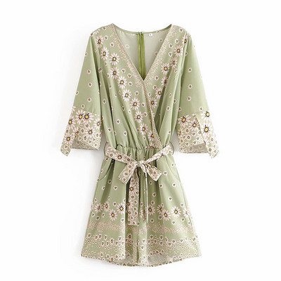 Salopetă de damă asimetrică cu legături în talie