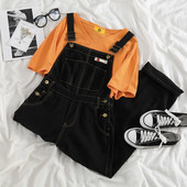 Salopetă casual cu nasturi-stil retro