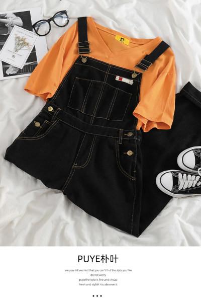 Salopetă casual cu nasturi-stil retro