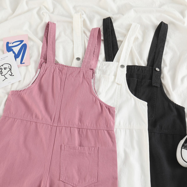 Salopeta scurta de dama cu buzunar si talie inalta