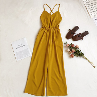 Ženski dugi kombinezon s tankim naramenicama u raznim bojama