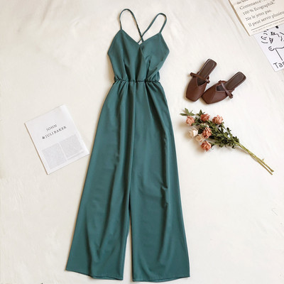 Ženski dugi kombinezon s tankim naramenicama u raznim bojama