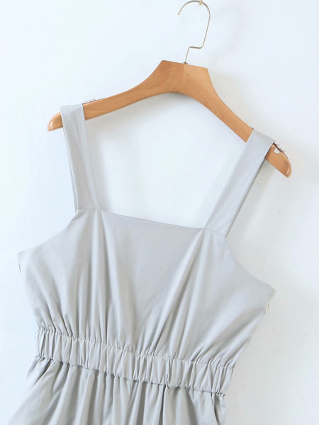 Salopeta de dama cu talie elastica si picioare late