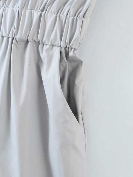 Salopeta de dama cu talie elastica si picioare late