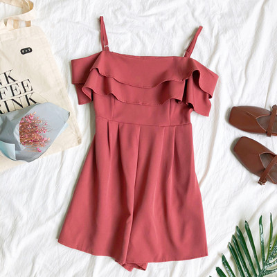 Salopeta de dama moderna cu bretele subtiri in trei culori