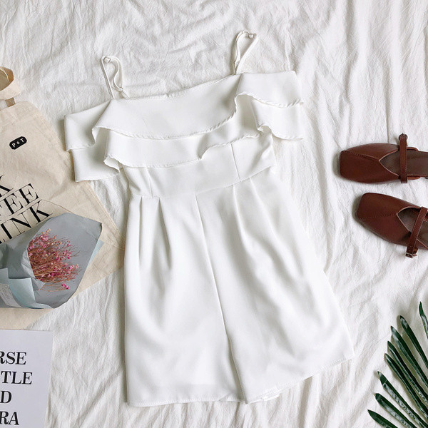 Salopeta de dama moderna cu bretele subtiri in trei culori