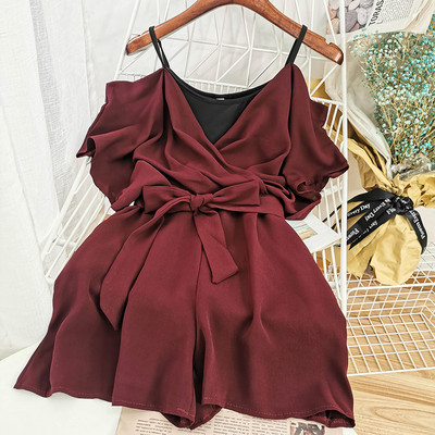 Kratki ženski kombinezon s trakom