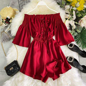 Salopeta dama cu maneci 3/4 cu cravate