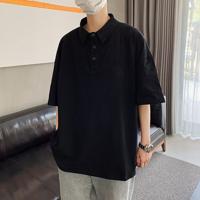 Bluză bărbătească din bumbac cu guler clasic - mărime mare