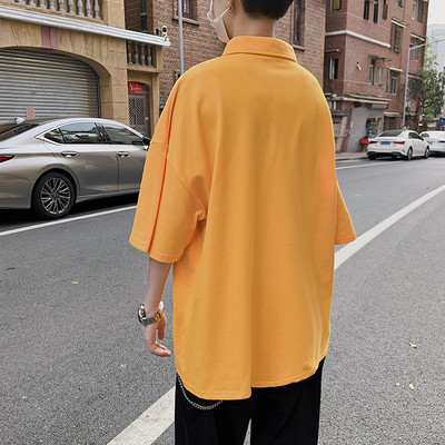 Bluză bărbătească din bumbac cu guler clasic - mărime mare