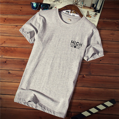 Tricou casual barbatesc cu imprimeu si decolteu rotund