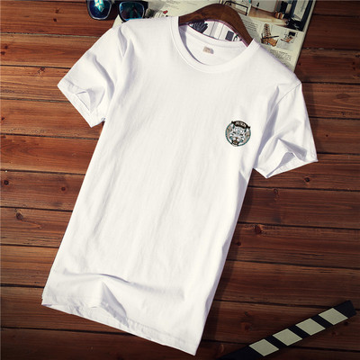 Tricou casual barbatesc cu imprimeu si decolteu rotund