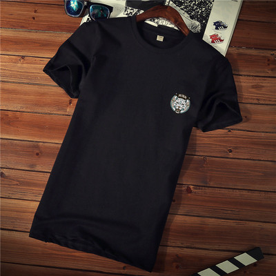 Tricou casual barbatesc cu imprimeu si decolteu rotund