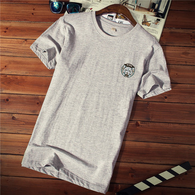 Tricou casual barbatesc cu imprimeu si decolteu rotund