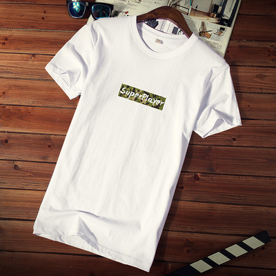 Tricou casual barbatesc cu imprimeu si decolteu rotund