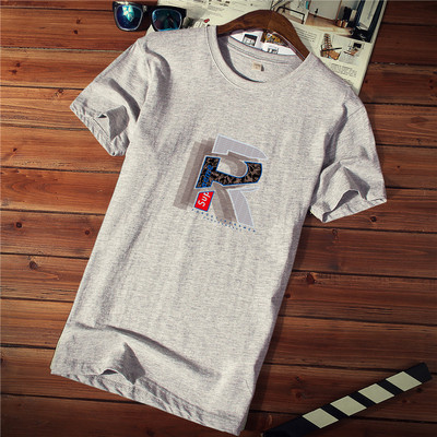 Tricou casual barbatesc cu imprimeu si decolteu rotund