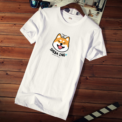 Tricou casual barbatesc cu imprimeu si decolteu rotund