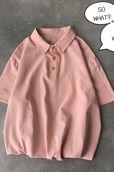 Bluză pentru bărbați cu guler și nasturi clasici