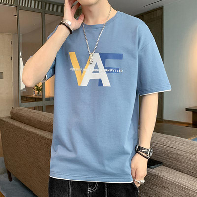 Tricou casual barbatesc cu aplicatie - mai multe modele