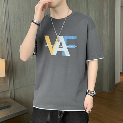 Tricou casual barbatesc cu aplicatie - mai multe modele