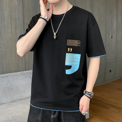 Tricou casual barbatesc cu aplicatie - mai multe modele