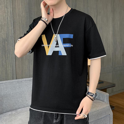 Tricou casual barbatesc cu aplicatie - mai multe modele