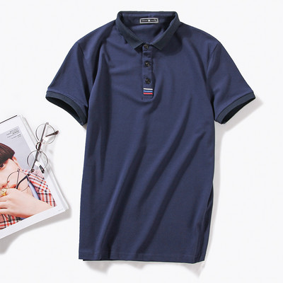 Ανδρική μπλούζα με κοντά μανίκια και κλασικό κολάρο