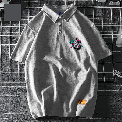 Καλοκαιρινή μπλούζα με κλασικό κολάρο και έγχρωμη εκτύπωση