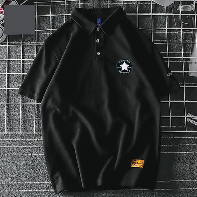 Καλοκαιρινή μπλούζα με κλασικό κολάρο και έγχρωμη εκτύπωση