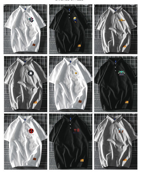 Καλοκαιρινή μπλούζα με κλασικό κολάρο και έγχρωμη εκτύπωση