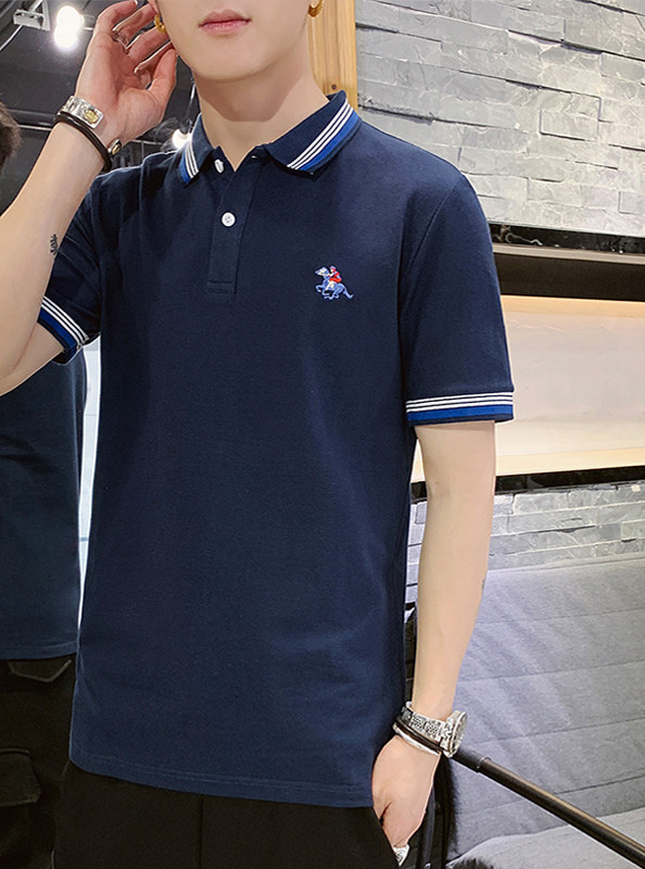 Tricou barbatesc cu maneca scurta si guler clasic in mai multe modele