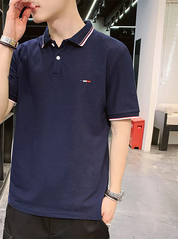 Tricou barbatesc cu maneca scurta si guler clasic in mai multe modele