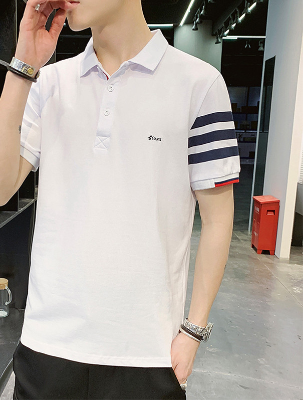 Tricou barbatesc cu maneca scurta si guler clasic in mai multe modele