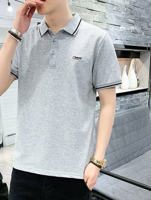 Tricou barbatesc cu maneca scurta si guler clasic in mai multe modele