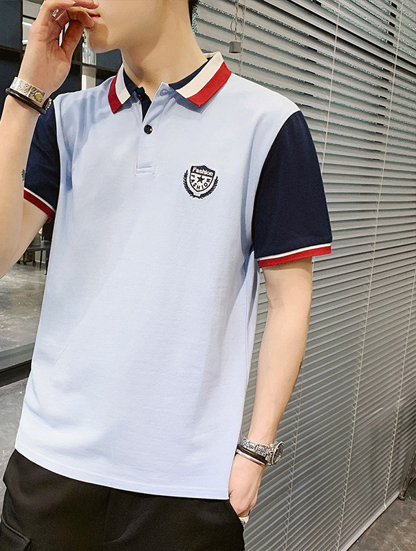 Tricou barbatesc cu maneca scurta si guler clasic in mai multe modele