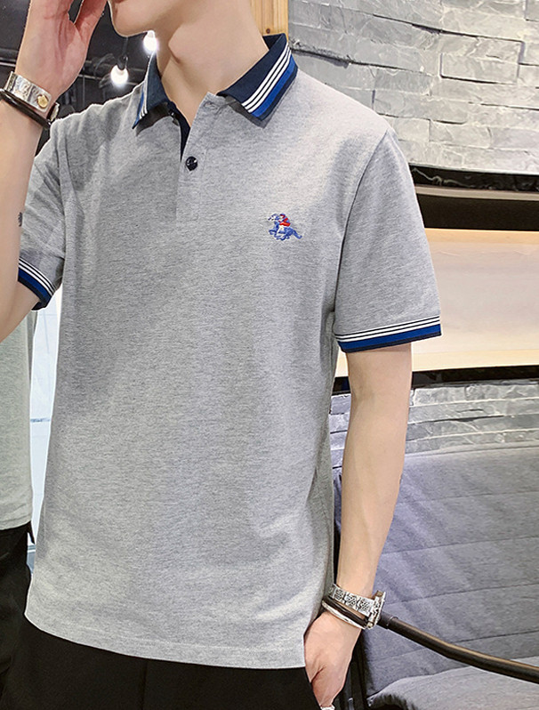 Tricou barbatesc cu maneca scurta si guler clasic in mai multe modele