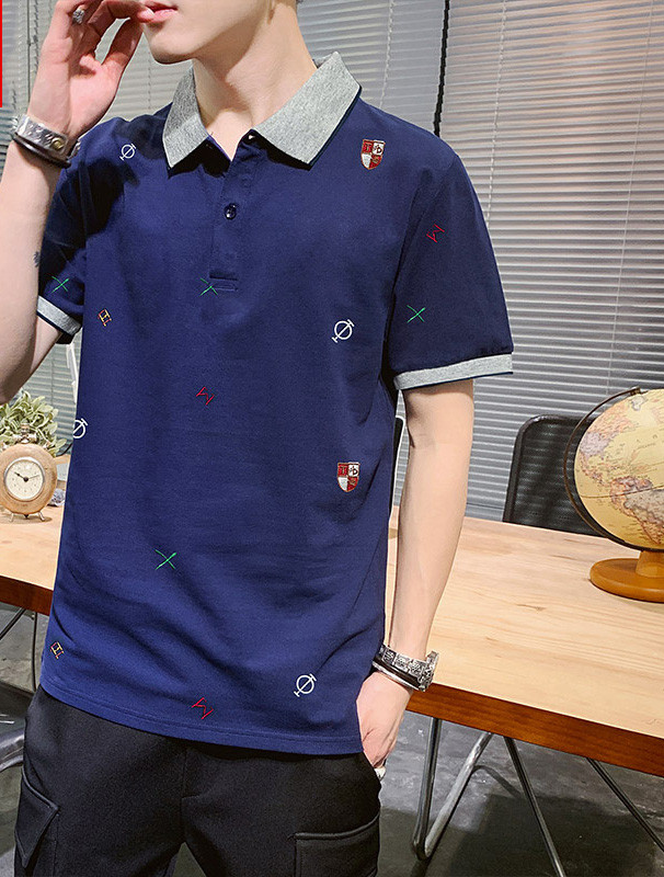 Tricou barbatesc cu maneca scurta si guler clasic in mai multe modele