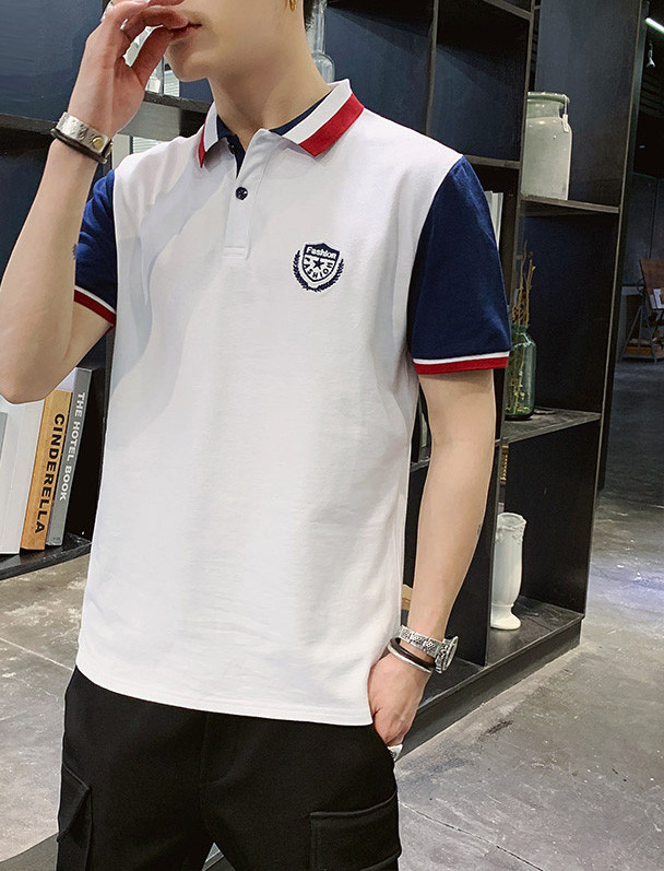 Tricou barbatesc cu maneca scurta si guler clasic in mai multe modele