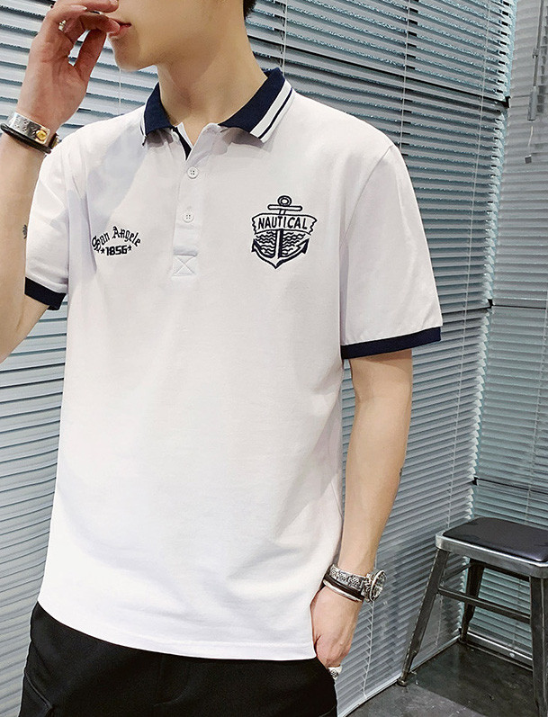 Tricou barbatesc cu maneca scurta si guler clasic in mai multe modele