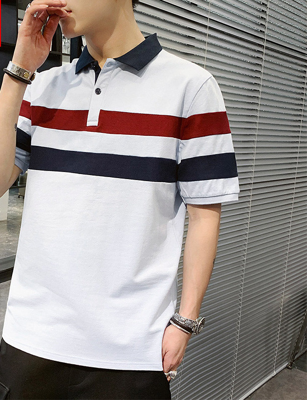 Tricou barbatesc cu maneca scurta si guler clasic in mai multe modele