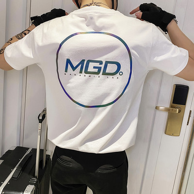 Ανδρικό μπλουζάκι νέου μοντέλου με στρογγυλή λαιμόκοψη και κοντά μανίκια - διάφορα χρώματα