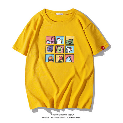 Ανδρικό μπλουζάκι με επιγραφή και κοντά μανίκια