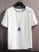 Ležerna muška majica s okruglim izrezom - više boja