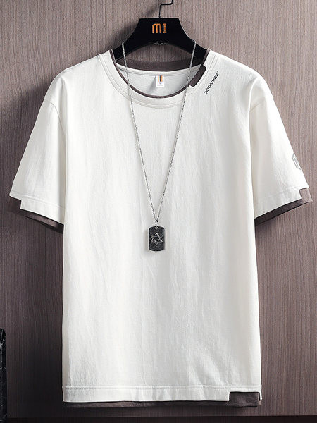 Ležerna muška majica s okruglim izrezom - više boja