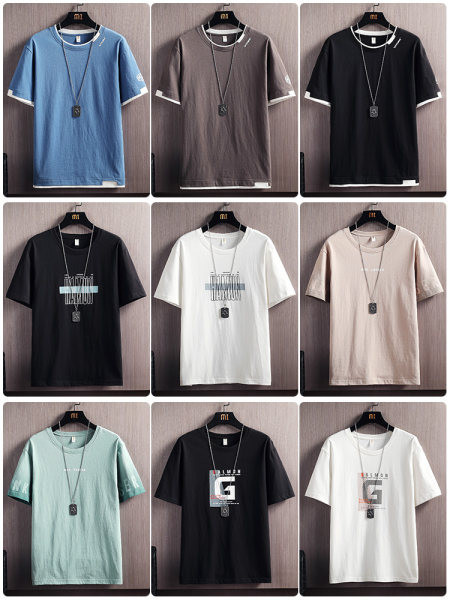 Ležerna muška majica s okruglim izrezom - više boja