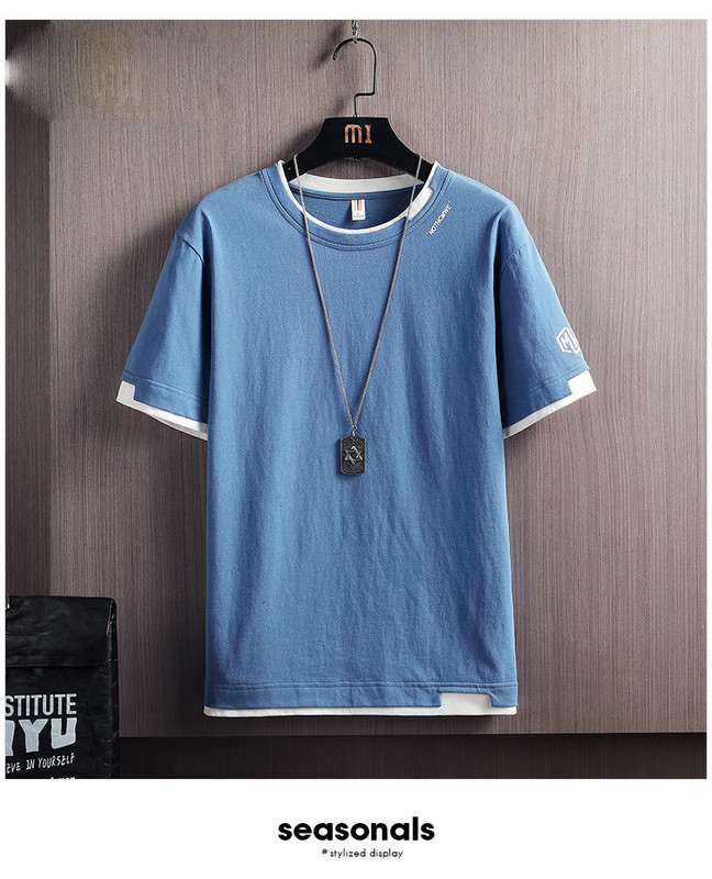 Ležerna muška majica s okruglim izrezom - više boja